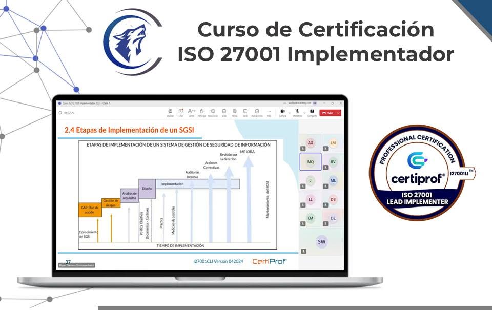 Evidencia visual de ISO 27001 Implementer